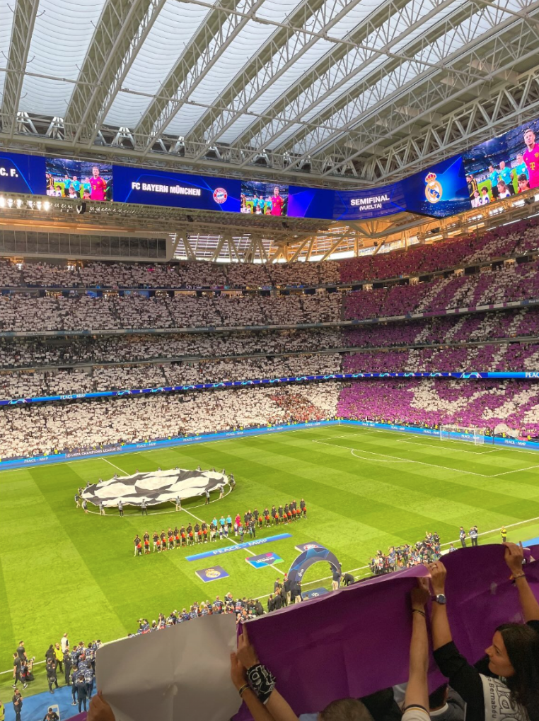 Home game in Real Madrid stadium El Bernabeu. 